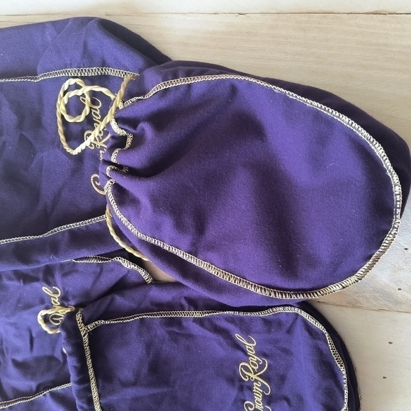 Lot of 10 Crown Royal 9" Purple Drawstring Bags Medium size - Picture 6 of 7